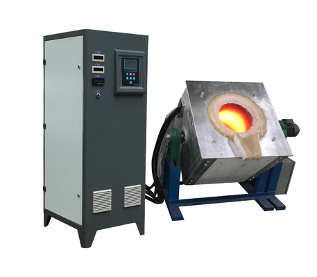 Metal Eritme için 60KW İndüksiyon Eritme Ekipmanları Dokunmatik Ekran Işık Frekansı 1-10Khz
